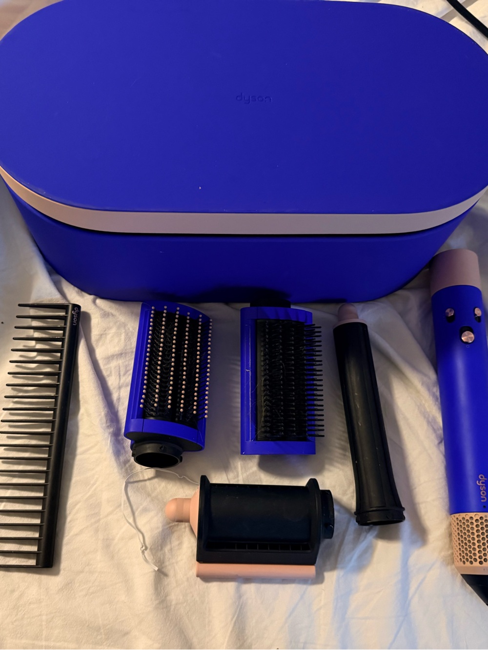 Dyson Women Hair Styler Set - Deep Blue with Pale Pink Accents